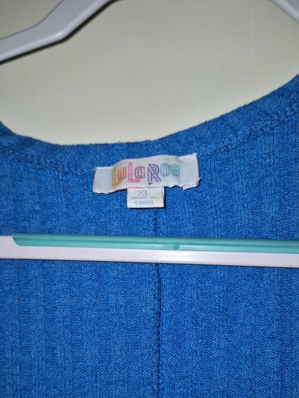 LuLaRoe Bright Blue Ribbed  Sweater